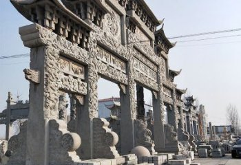 常州金雕牌坊人物铜雕塑