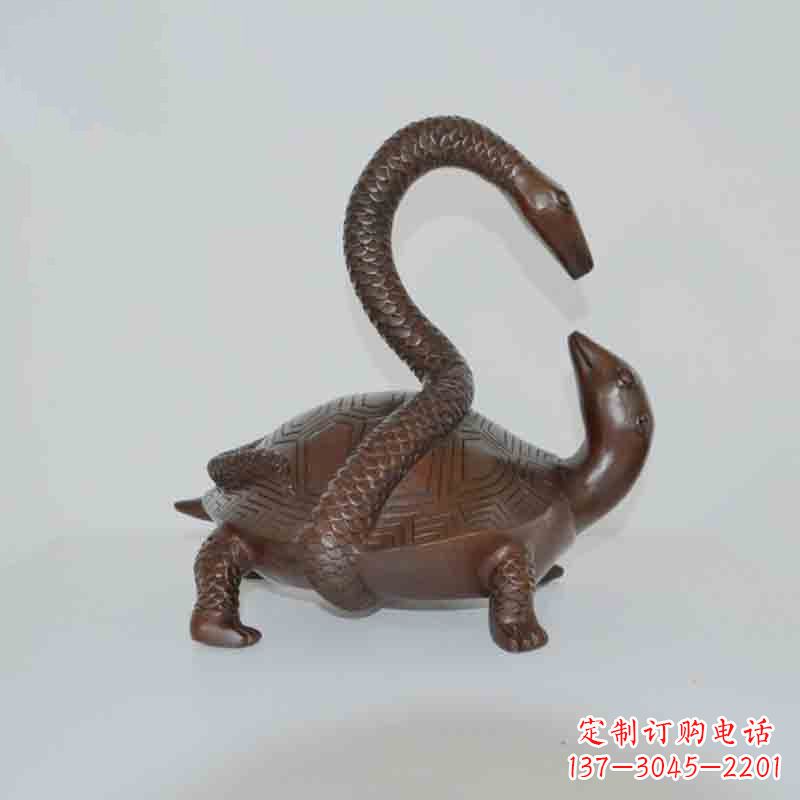 常州乌龟背蛇龟蛇铜雕
