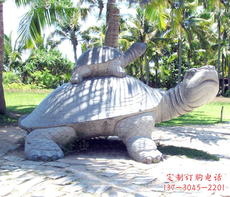 常州乌龟母子石雕