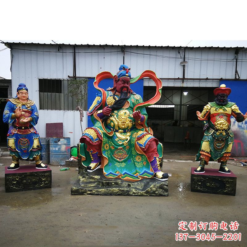 常州武财神关公彩绘雕塑