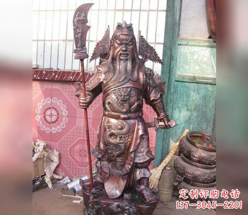 常州武财神关公提刀铜雕