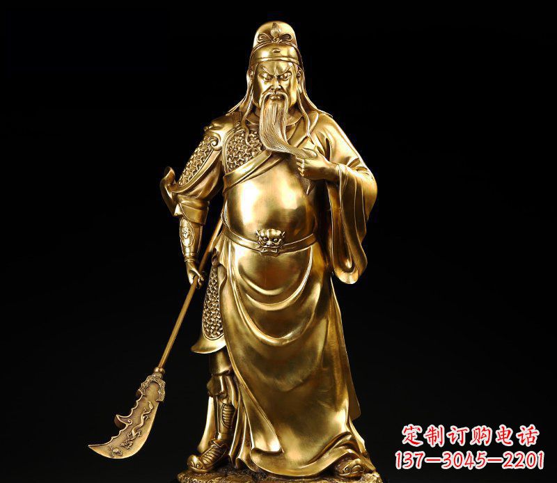 常州武圣握刀关公铜雕