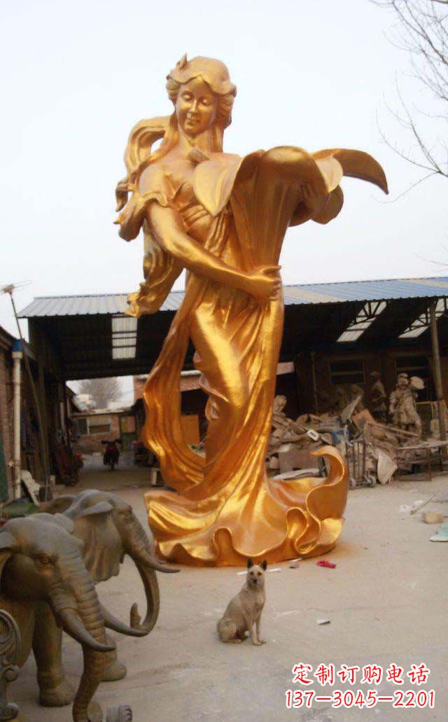 常州西方美女人物铜雕