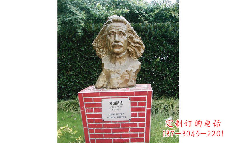 常州西方名人爱因斯坦头像铜雕