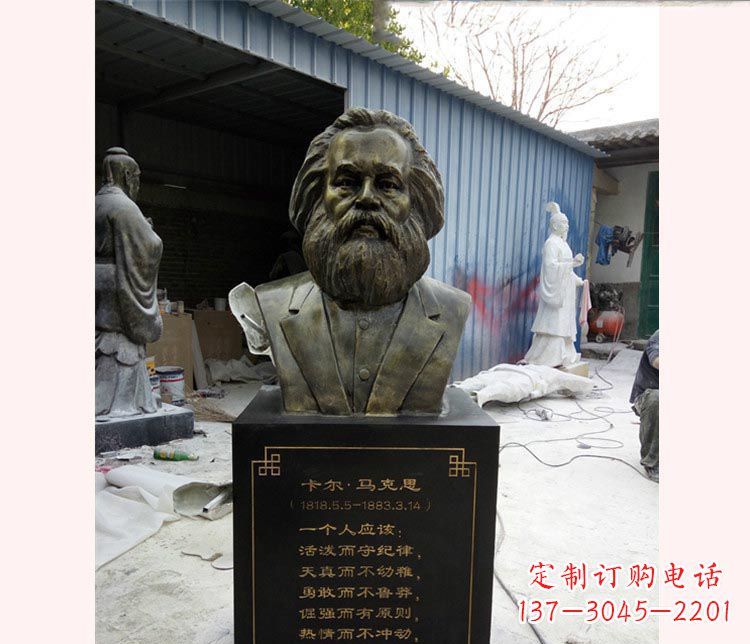 常州西方名人马克思胸像铜雕