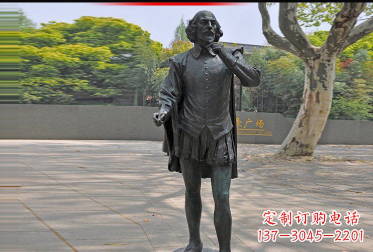 常州西方名人莎士比亚铜雕