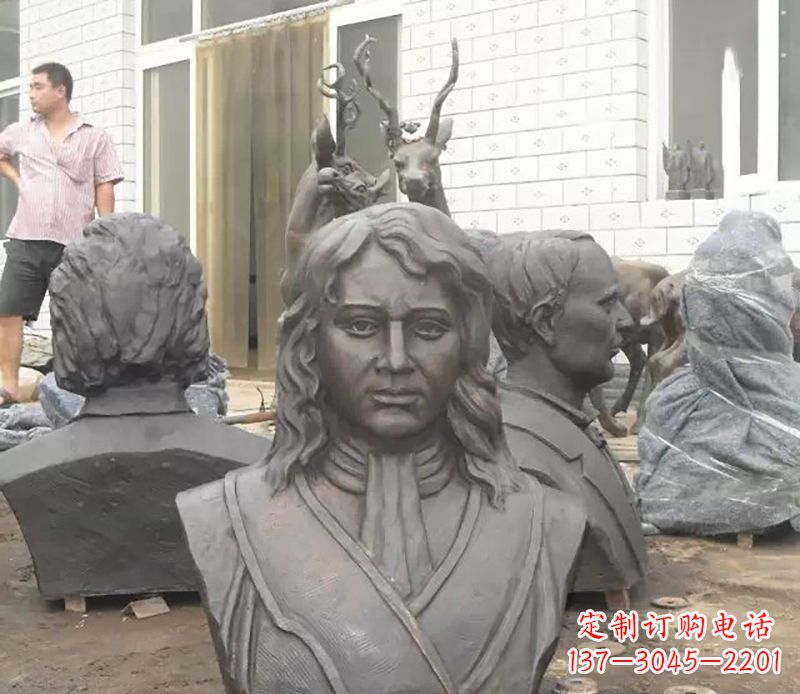 常州西方名人胸雕铜雕