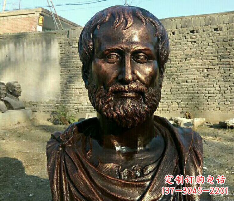 常州西方名人亚里士多德胸像铜雕