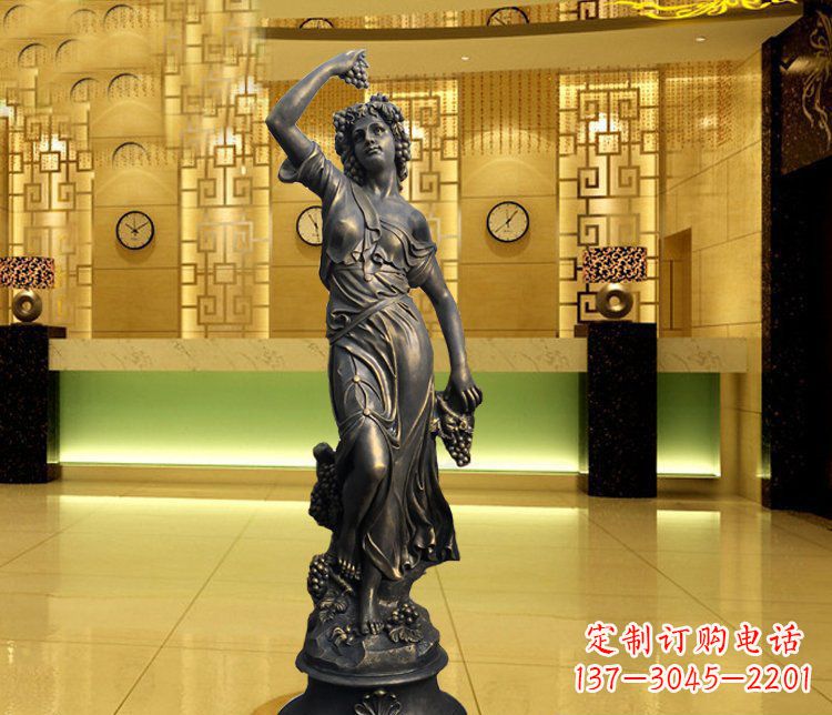 常州西方女人别墅景观铜雕塑 (2)