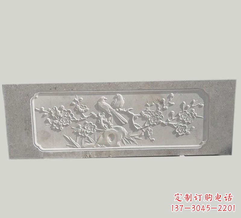常州喜鹊登梅浮雕石栏板