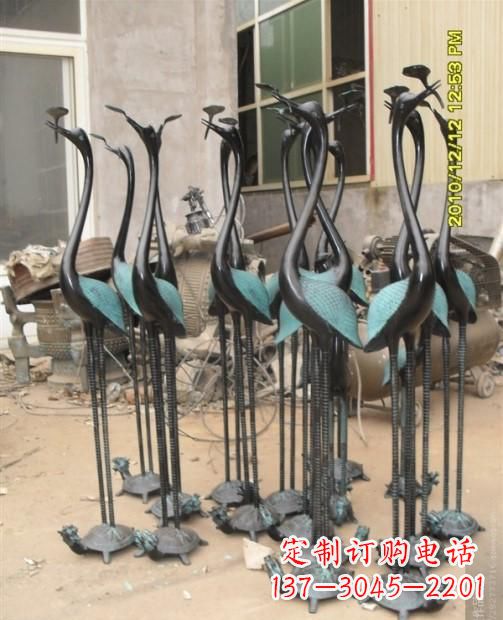 常州仙鹤动物铜雕