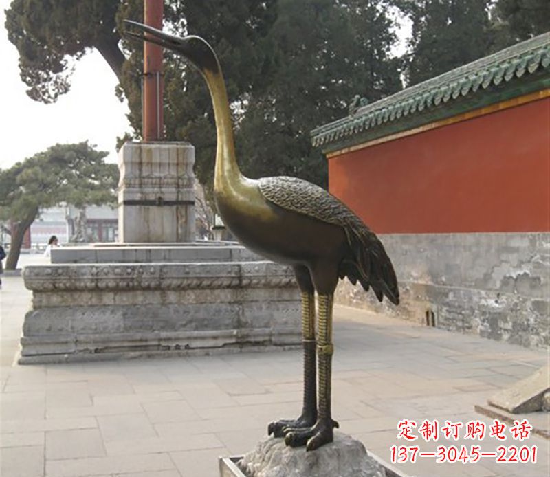 常州仙鹤动物铜雕 (2)