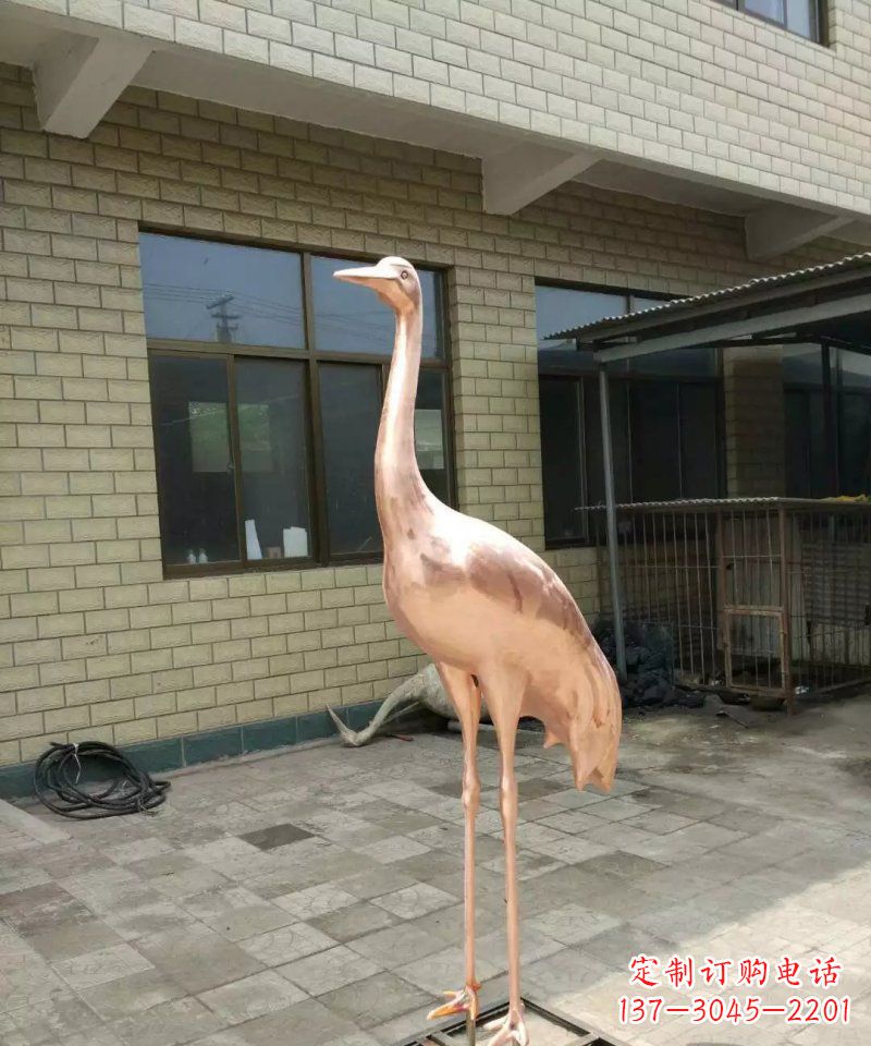 常州仙鹤公园动物铜雕