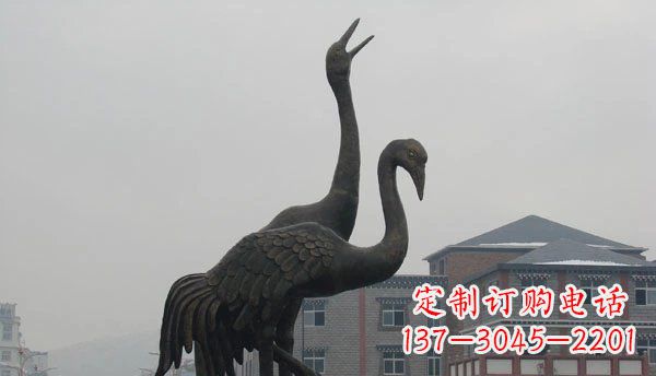 常州仙鹤公园景观铜雕