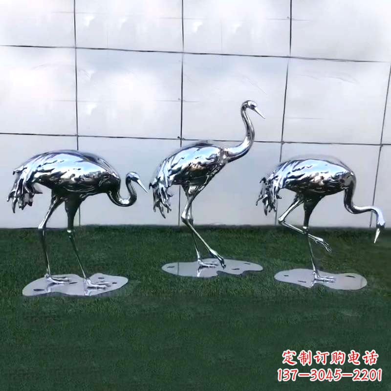 常州仙鹤镜面不锈钢雕塑