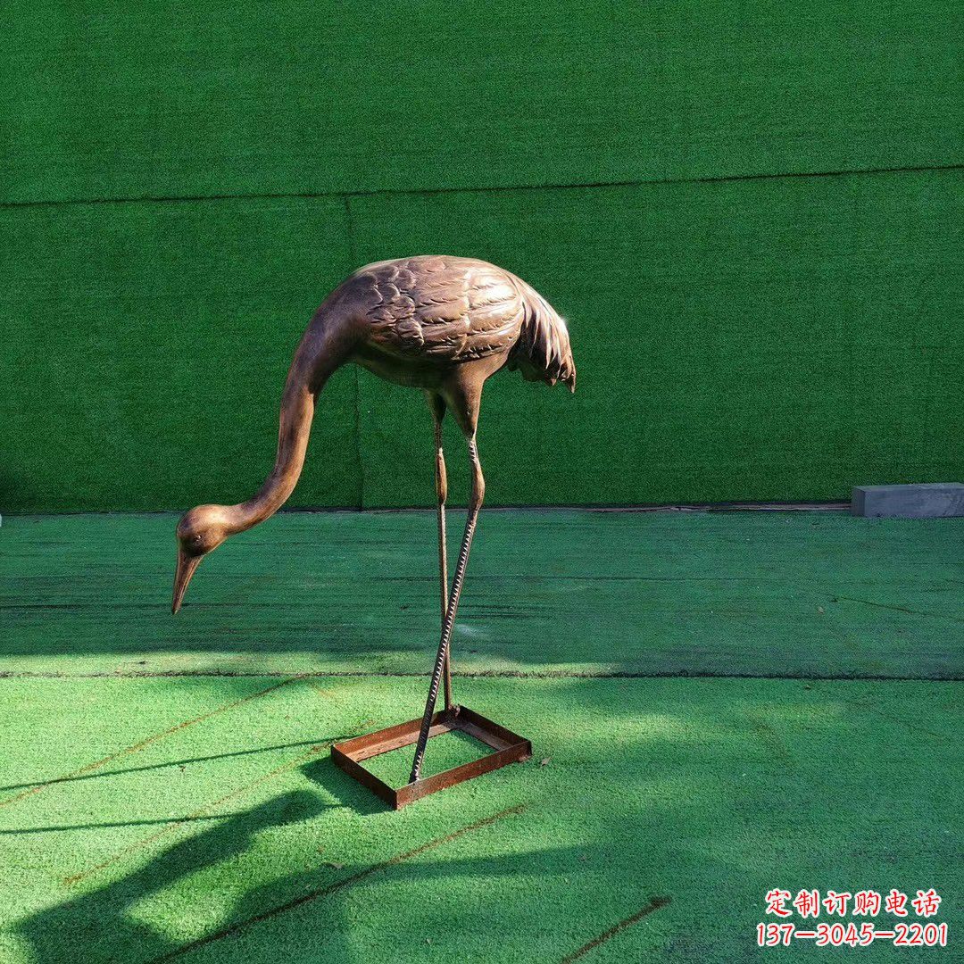 常州仙鹤拉鼓铜雕塑