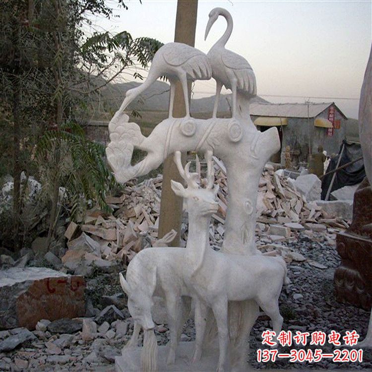 常州仙鹤石雕景观摆件