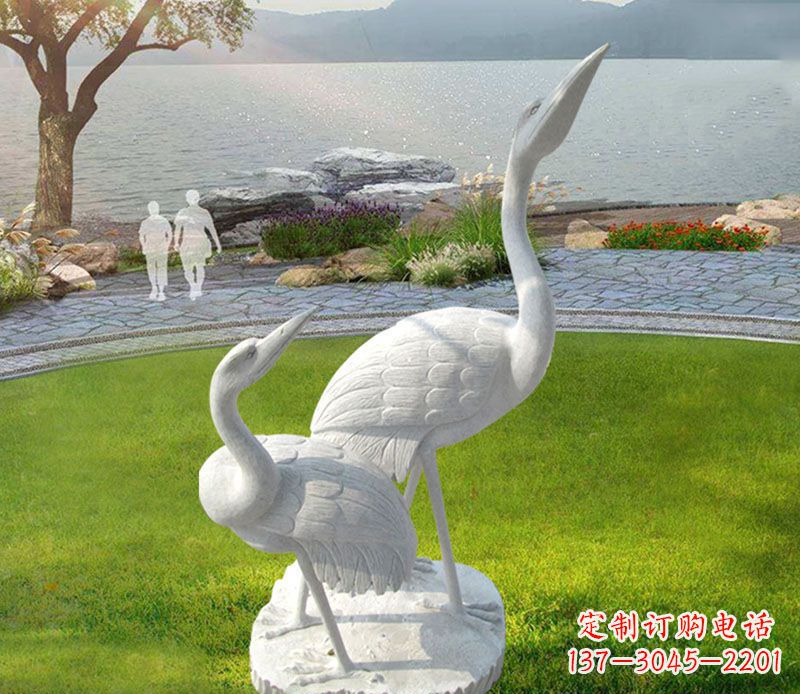 常州仙鹤石雕公园动物雕塑