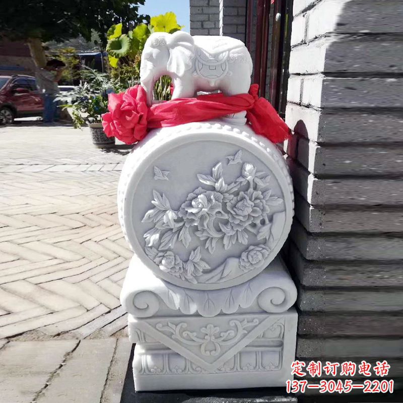 常州仙鹤石雕门墩