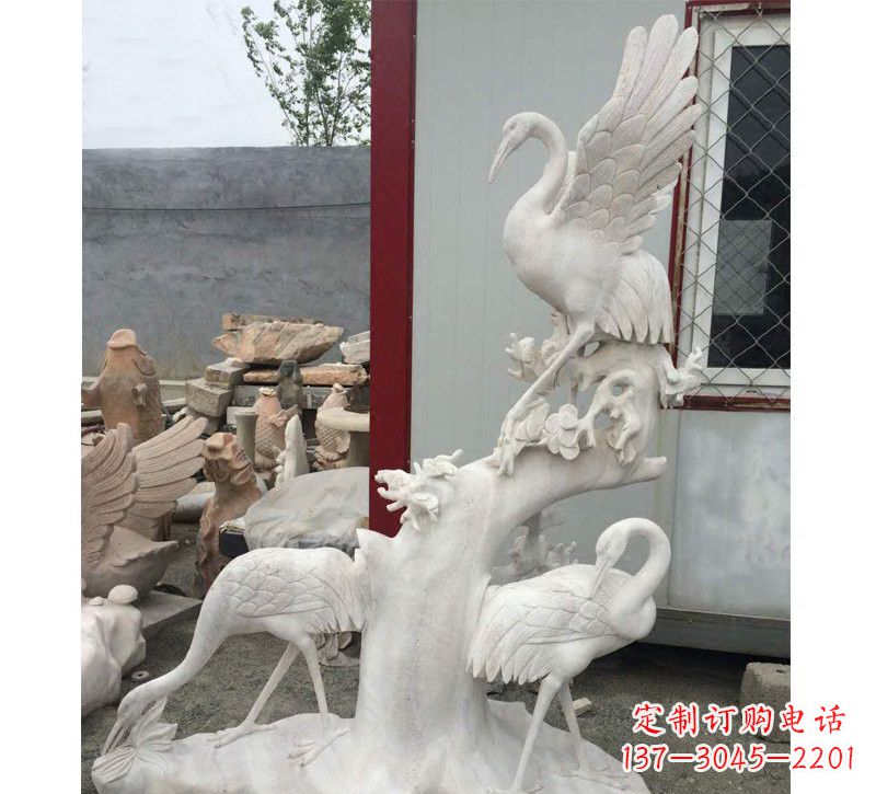 常州仙鹤松树石雕