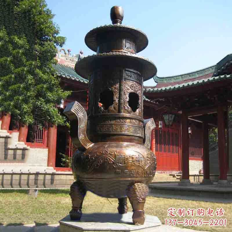 常州现代铜制香炉铜雕香炉