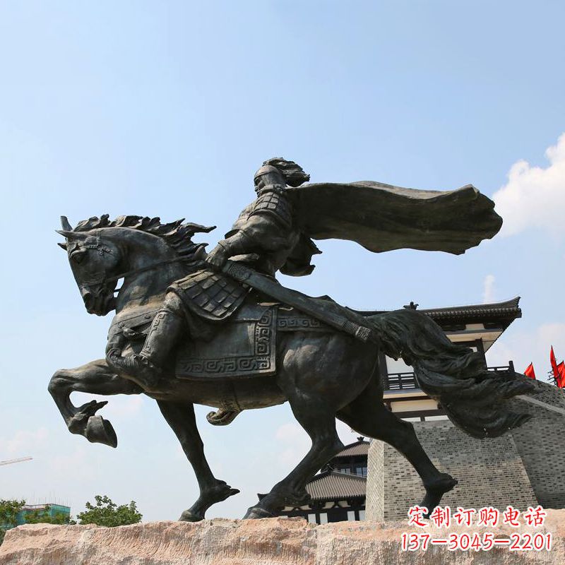 常州项羽骑马铜雕景观雕塑-景区景点历史名人西楚霸王雕像