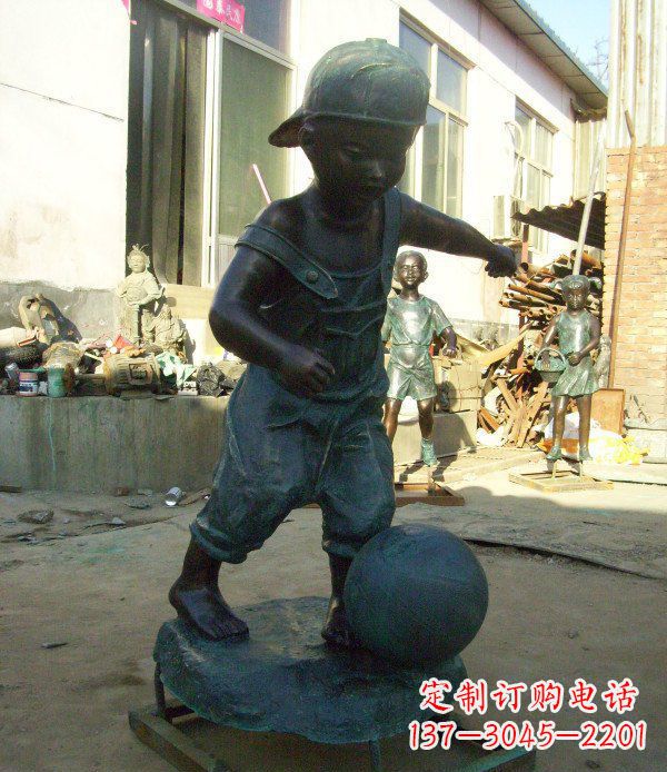 常州小孩玩耍青铜人物铜雕