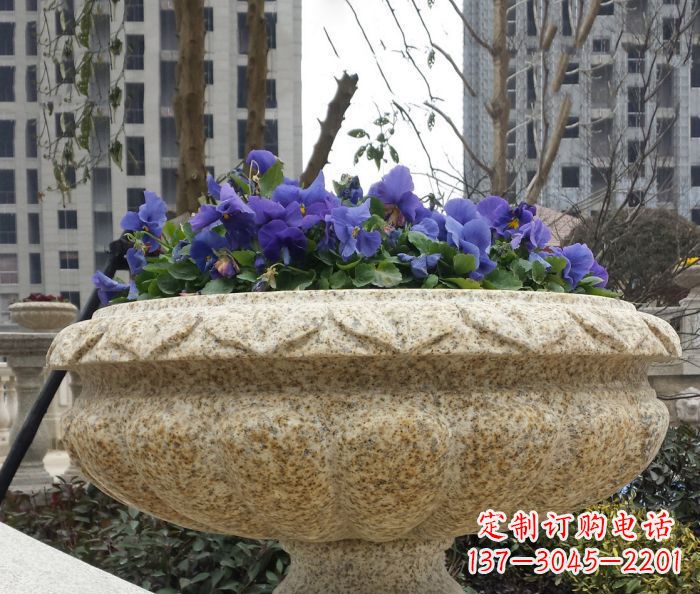 常州小区景观大理石花盆石雕