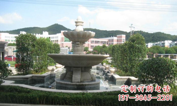 常州小区景观大理石喷泉石雕 (2)