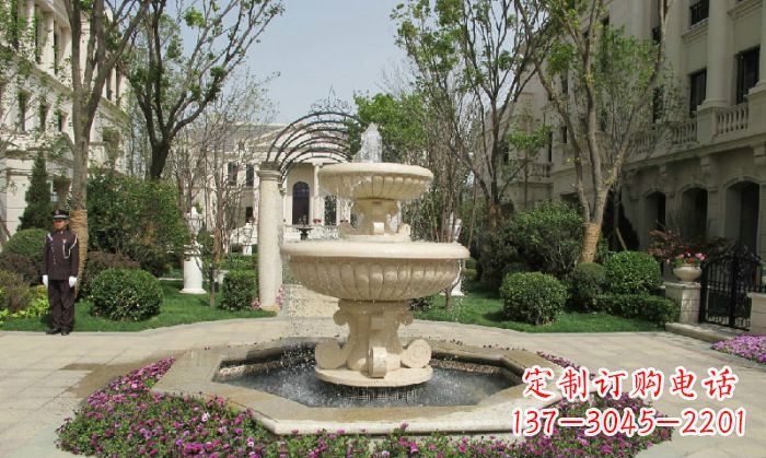 常州小区景观大理石喷泉石雕 (7)