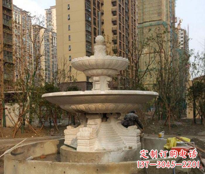 常州小区景观大型喷泉石雕 (3)