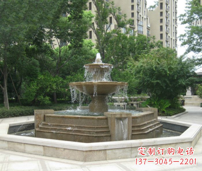 常州小区景观大型喷泉石雕 (7)