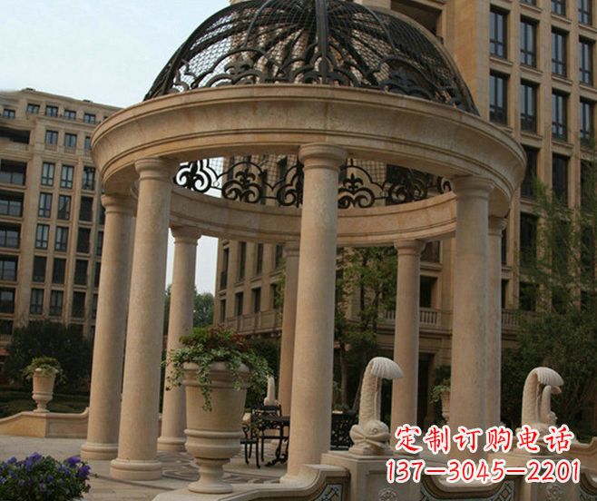 常州小区景观欧式石雕凉亭