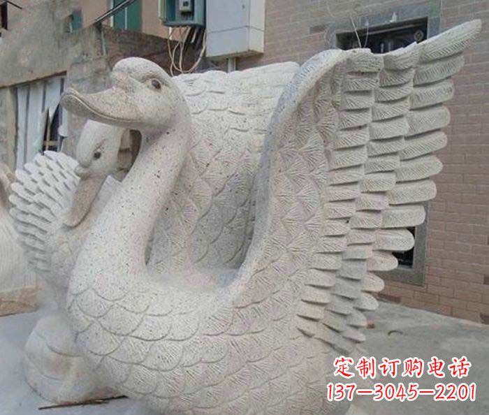 常州小区景观天鹅石雕喷泉