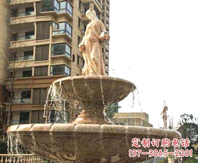 常州小区景观西方女人喷泉石雕