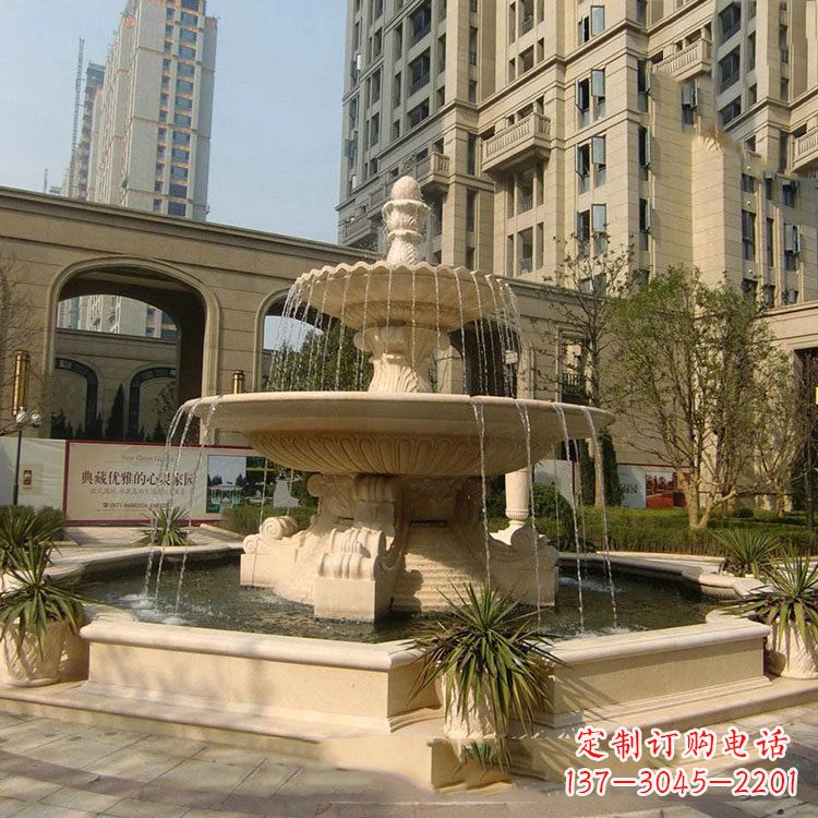 常州小区庭院石雕欧式喷泉