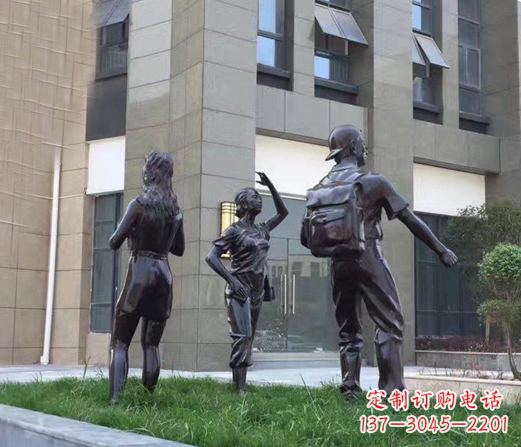 常州小区铜雕美女人物雕塑