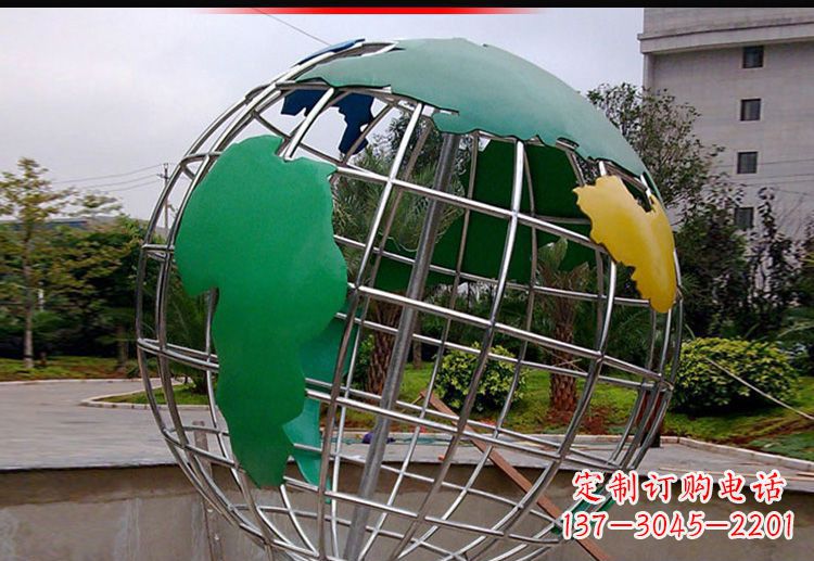 常州校园不锈钢地球仪造型雕塑