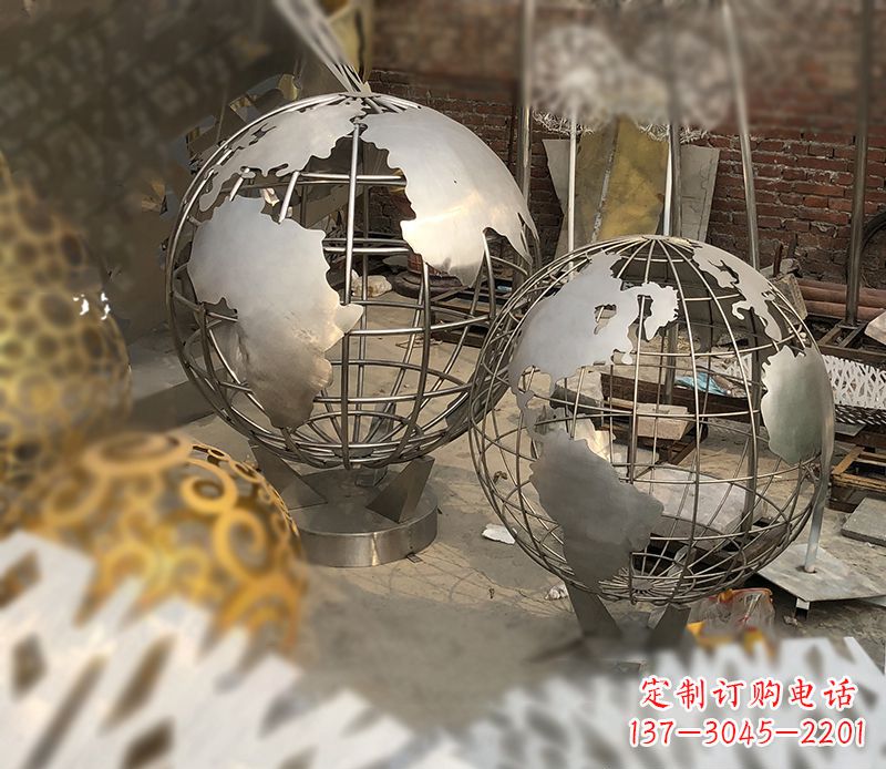 常州校园不锈钢地球仪雕塑112