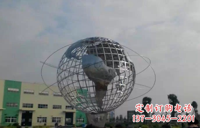 常州校园不锈钢地球仪雕塑222