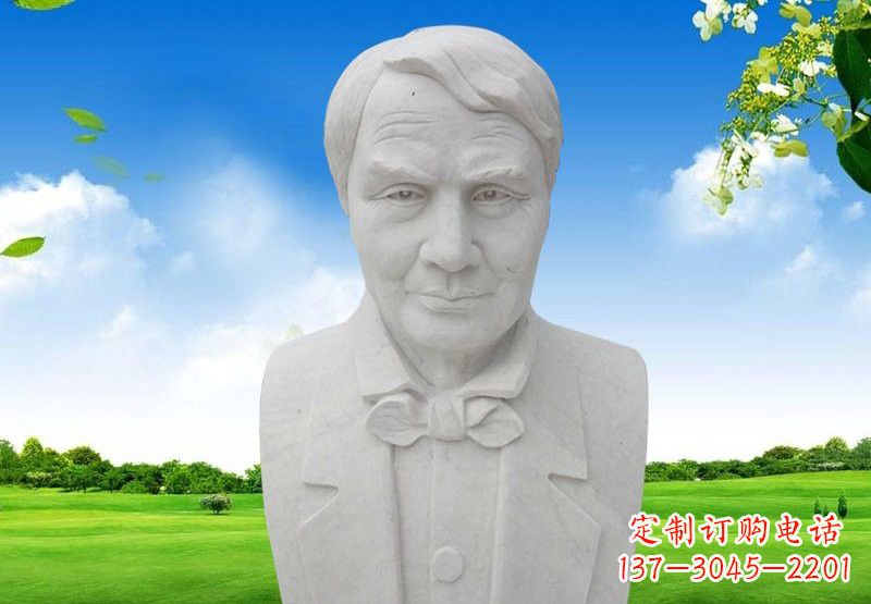 常州校园大理石爱迪生头像