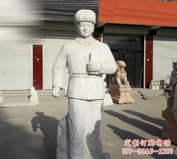 常州校园大理石立式雷锋雕塑