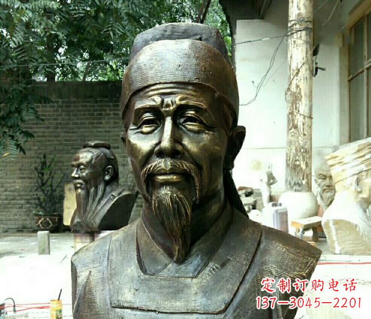 常州校园杜甫胸像铜雕