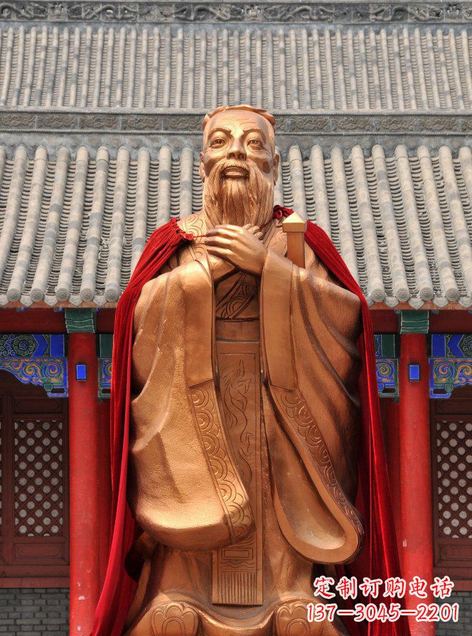 常州校园古代名人孔子铜雕