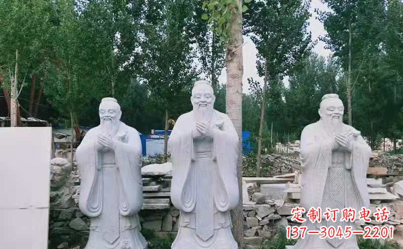 常州校园古代名人伟人孔子石雕