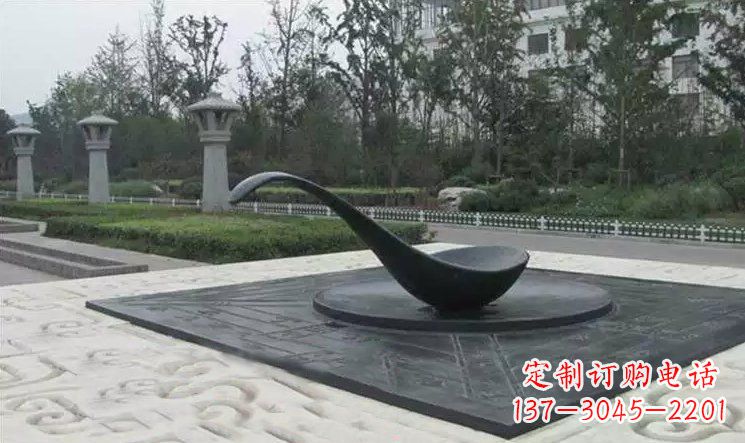 常州校园古代指南针司南铜雕