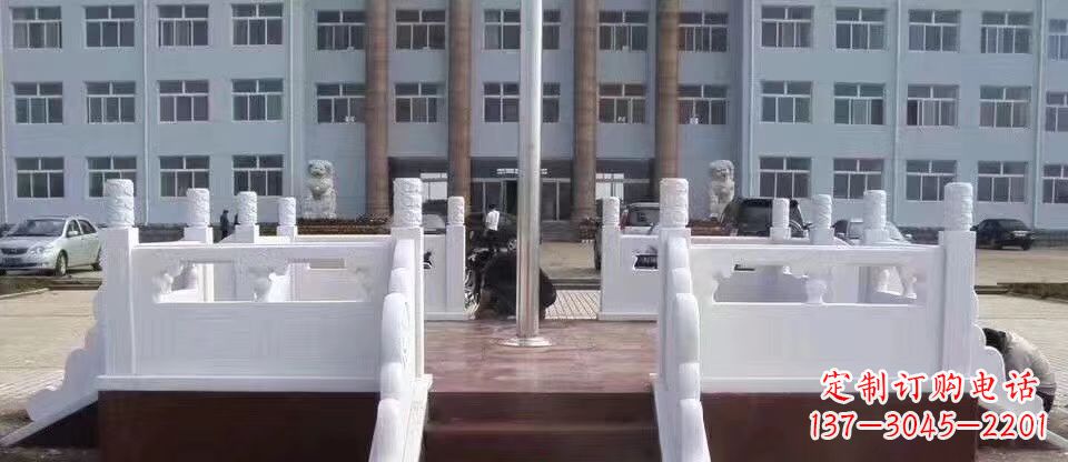 常州校园汉白玉升旗台石雕