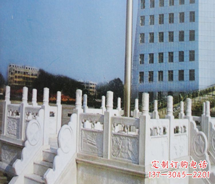 常州校园汉白玉升旗台景观石雕