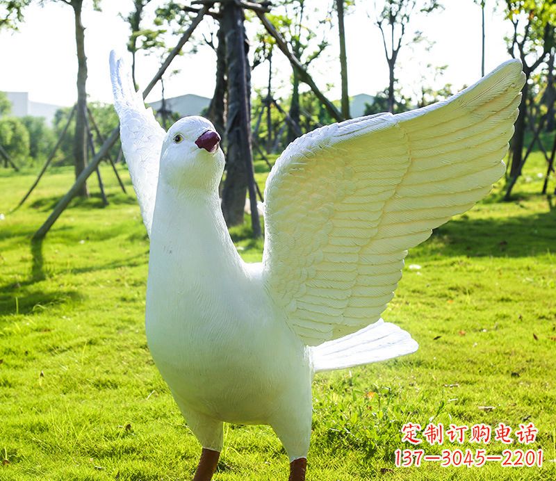 常州校园和平鸽雕塑