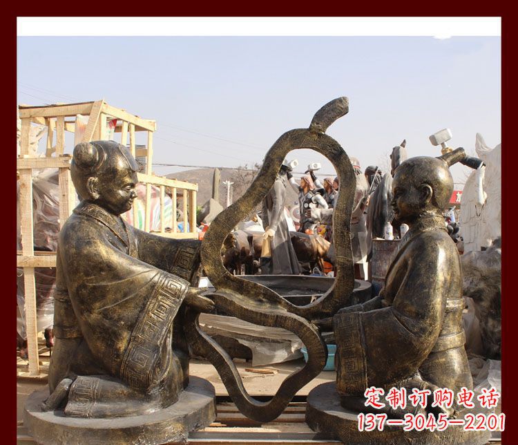 常州校园孔融让梨铜雕